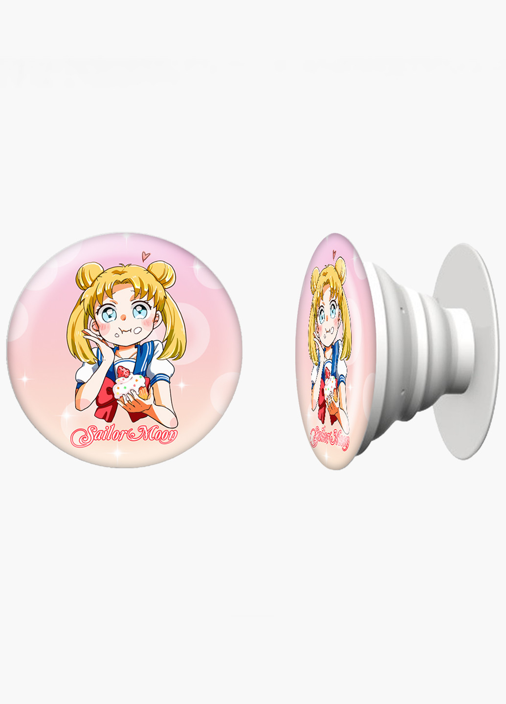 Попсокет (Popsockets) тримач для смартфону Сейлор Мун (Sailor Moon) (8754-2917) Чорний MobiPrint (229014755)