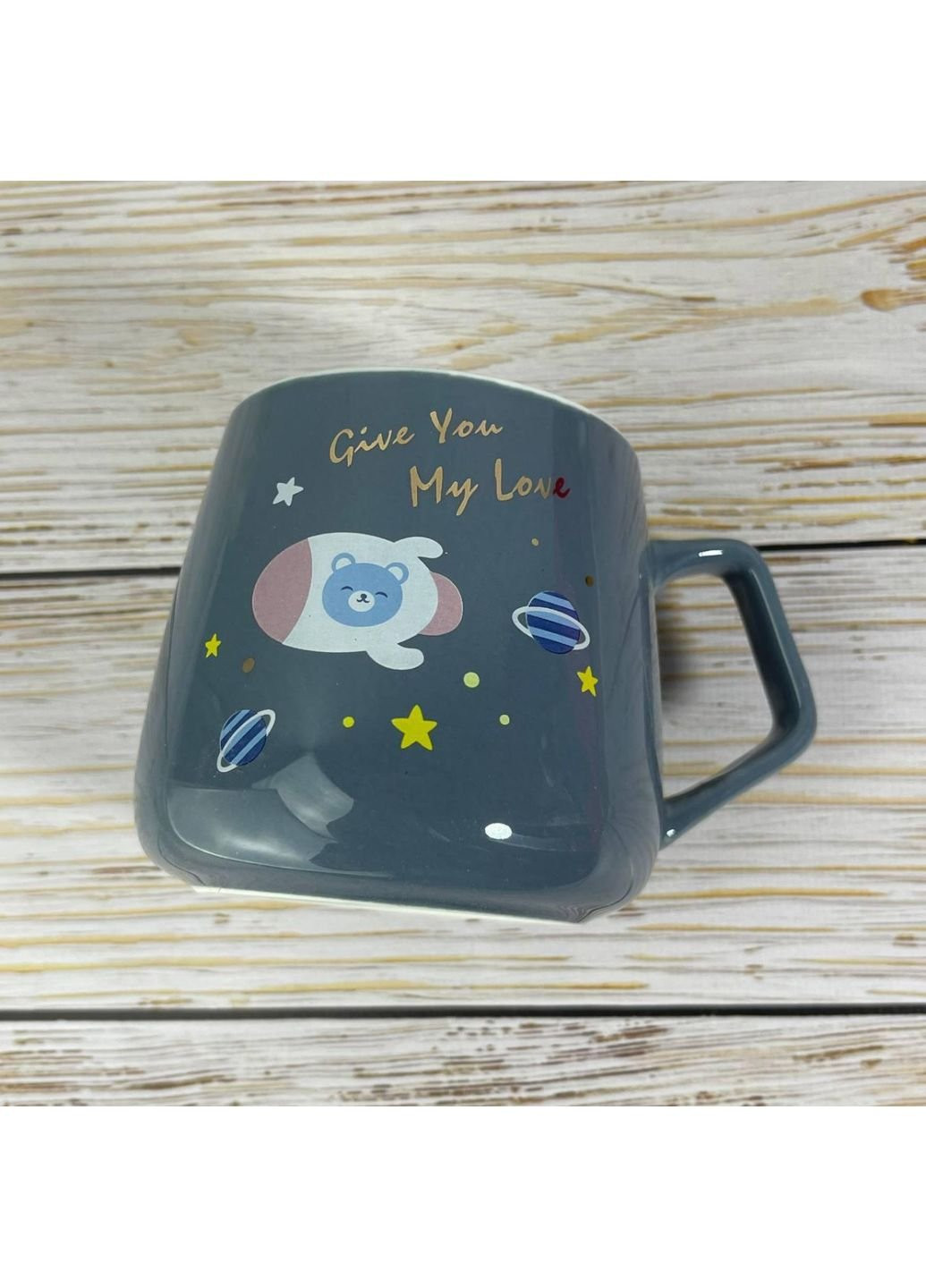 Кружка Мишка в ракете серый 5820 400 мл No Brand (253669311)