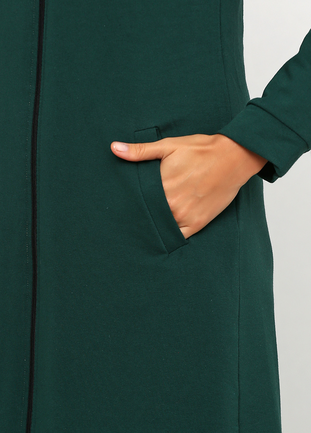 Темно-зеленое кэжуал платье а-силуэт Lalinya однотонное