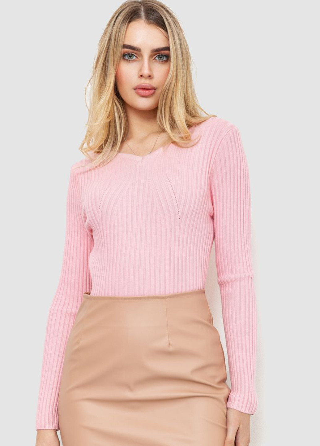 Светло-розовый демисезонный пуловер пуловер Ager