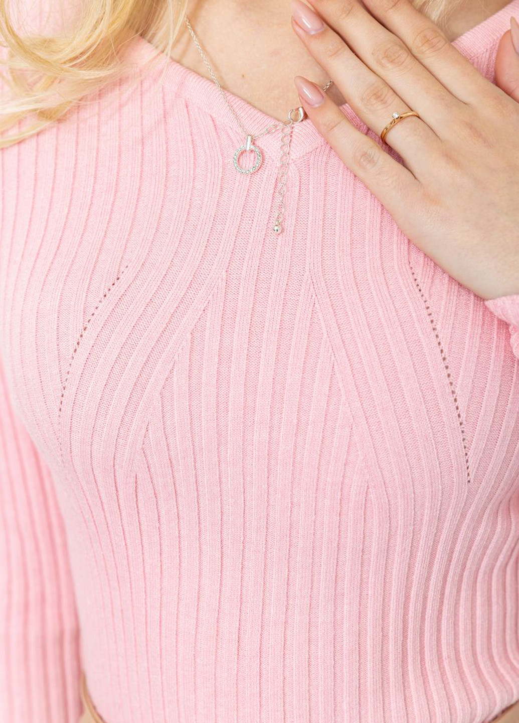 Світло-рожевий демісезонний пуловер пуловер Ager