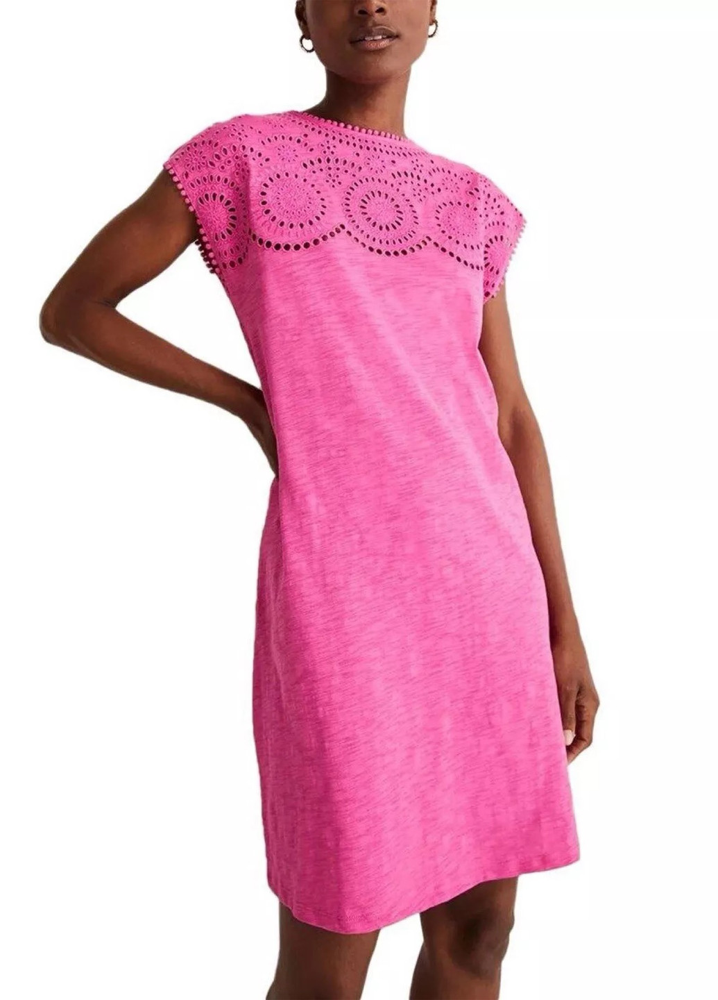 Рожева кежуал сукня сукня-футболка Boden однотонна