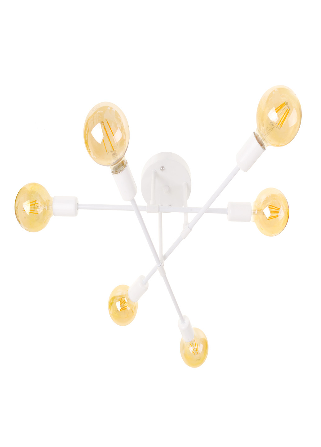 Люстра потолочная на 6 лампочек BR-01 619S/6 E27 WH Brille (247373779)