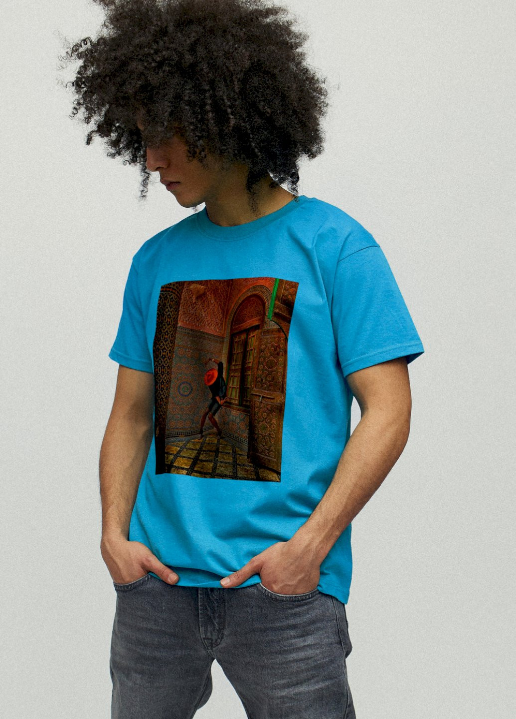 Світло-синя футболка чоловіча YAPPI