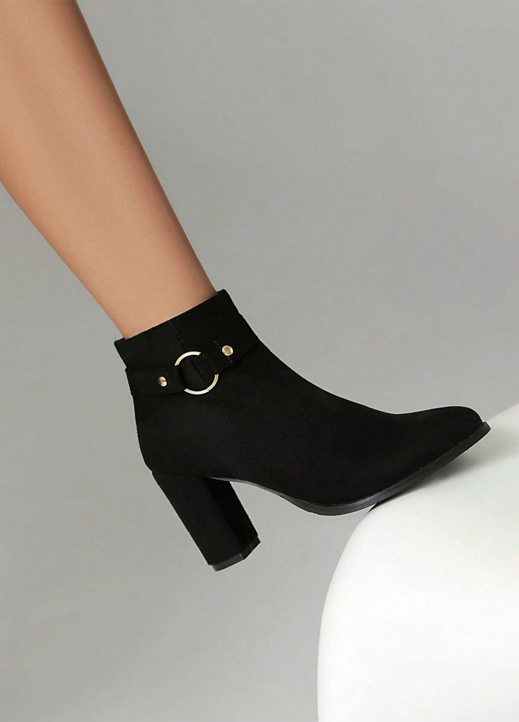 Черные демисезонная ботильоны SHEIN