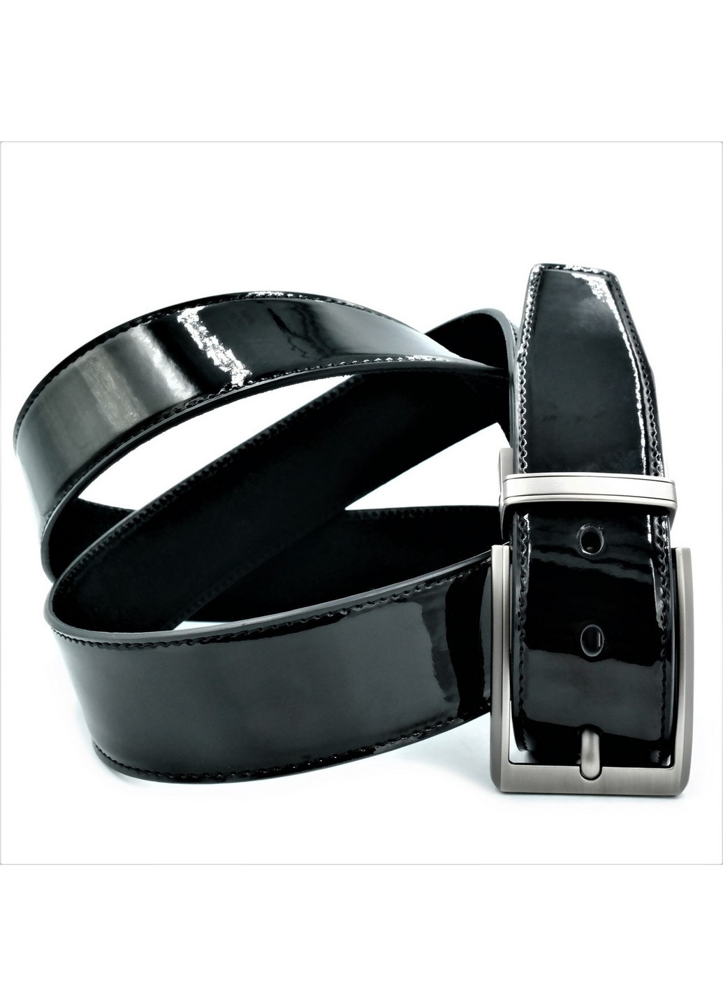 Двухсторонний кожаный ремень мужской 110-125х4 см Weatro (211365235)