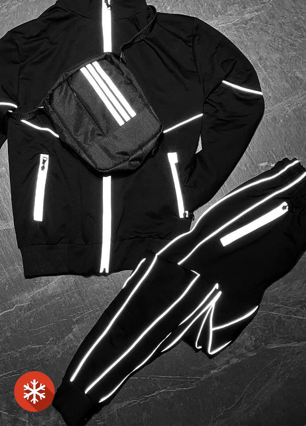 Костюм чоловічий Reflective/Black на флісі VDLK (255288568)