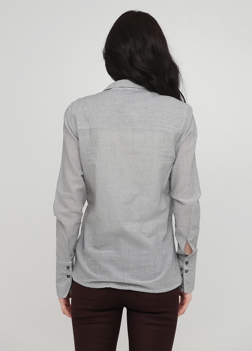 Черно-белая кэжуал рубашка в полоску Drykorn