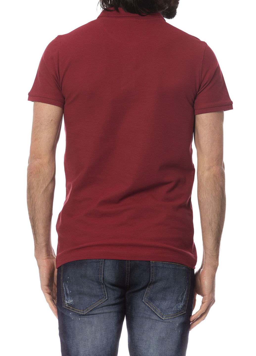 Бордовая футболка-поло для мужчин Richmond с логотипом