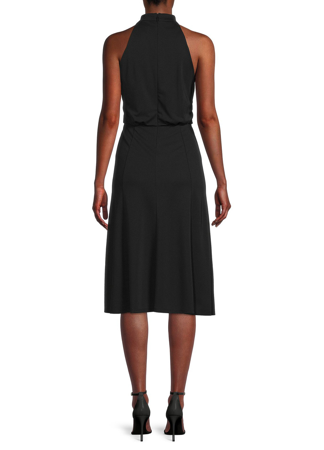 Черное кэжуал платье в стиле ампир Karl Lagerfeld однотонное