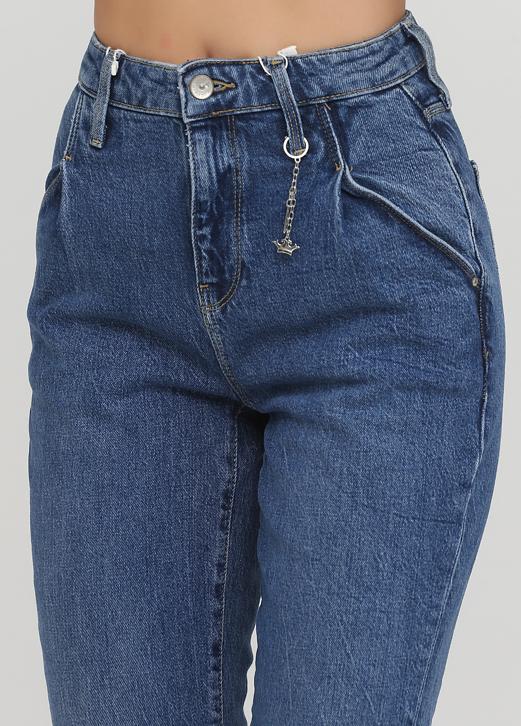 Голубые демисезонные зауженные, укороченные джинсы Colin's