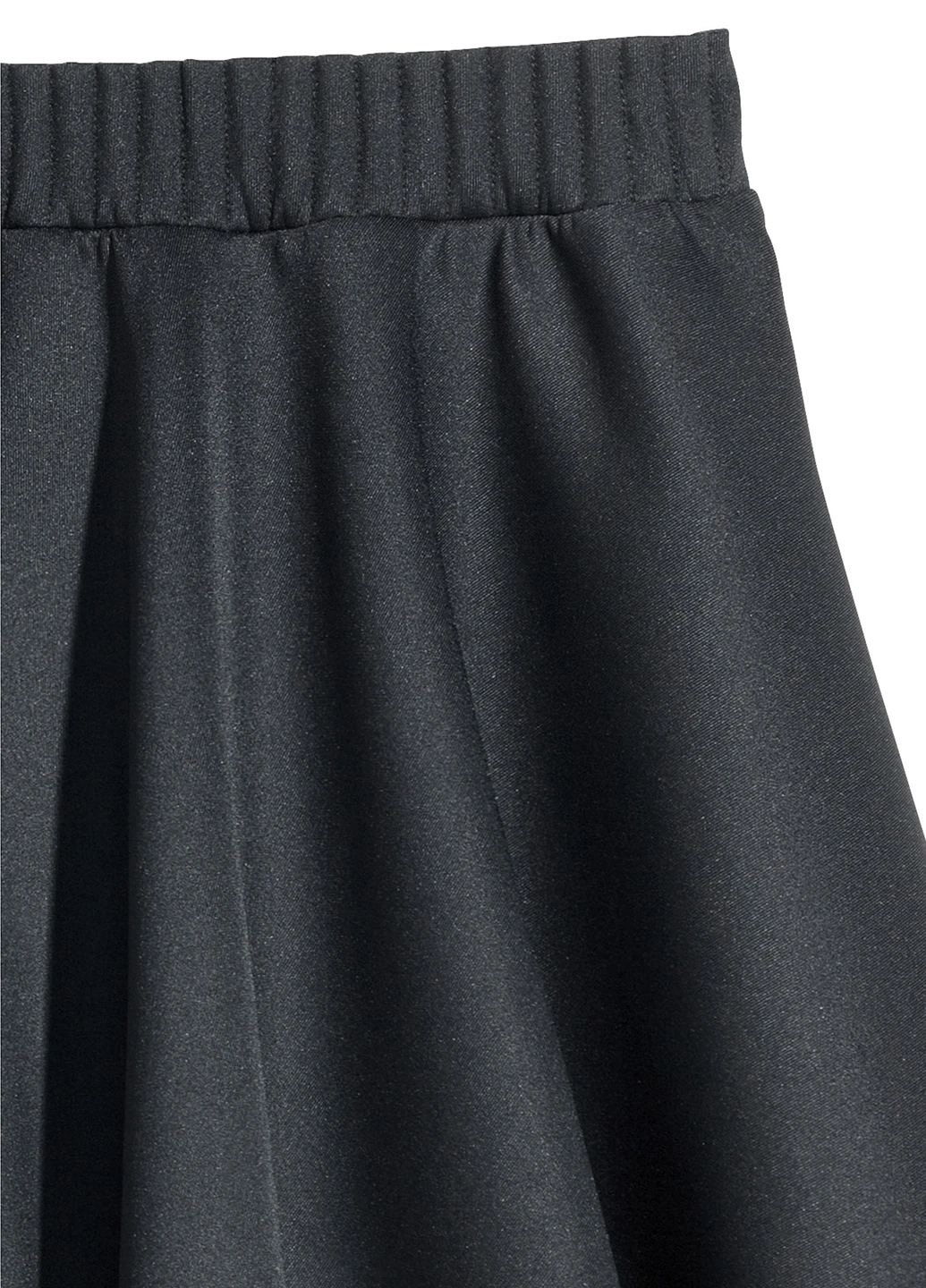 Черная кэжуал однотонная юбка H&M клешированная