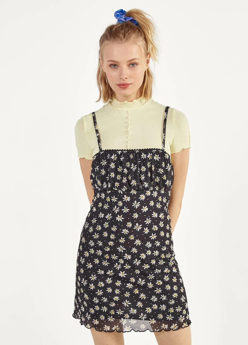 Чорна сукня літо,чорний в квіти, Bershka