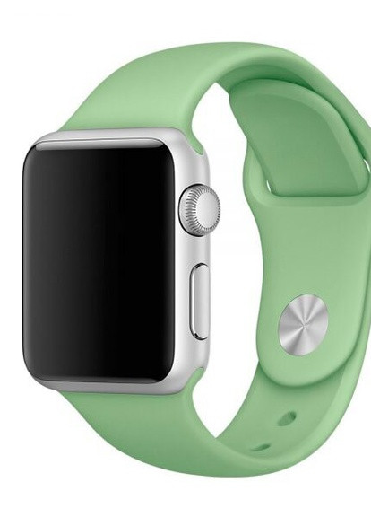 Ремінець Sport Band для Apple Watch 42 / 44mm силіконовий м'ятний спортивний Series 5 4 3 2 1 Mint Green ARM (222374810)