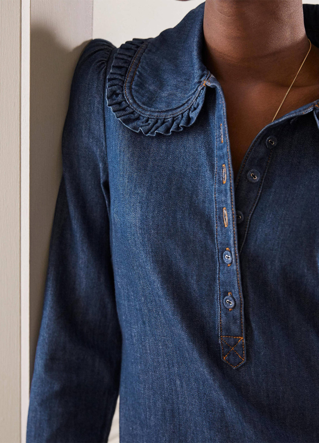 Синя джинсова сукня сукня-сорочка Boden однотонна