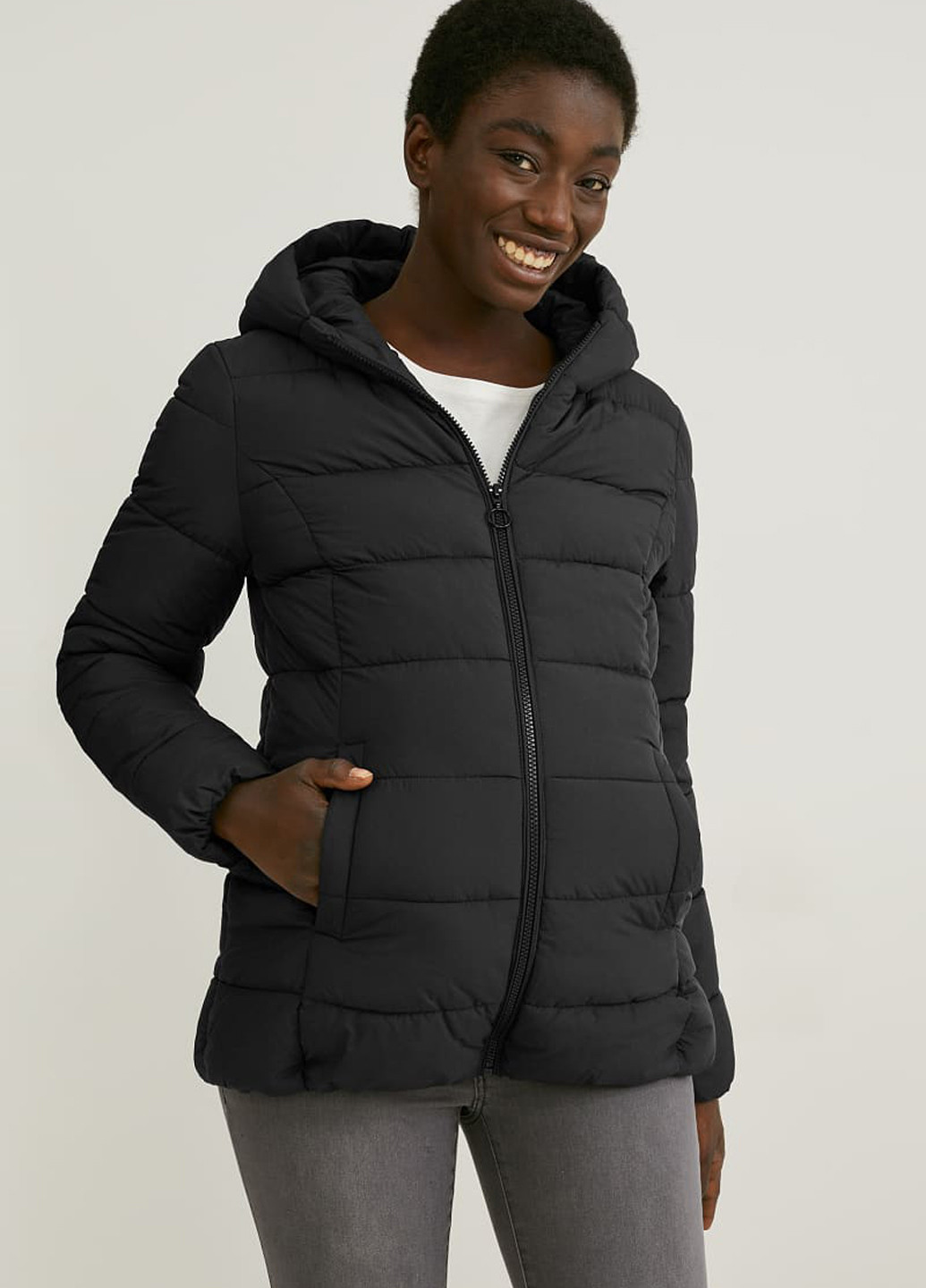 Темно-синяя зимняя куртка для кормящих C&A