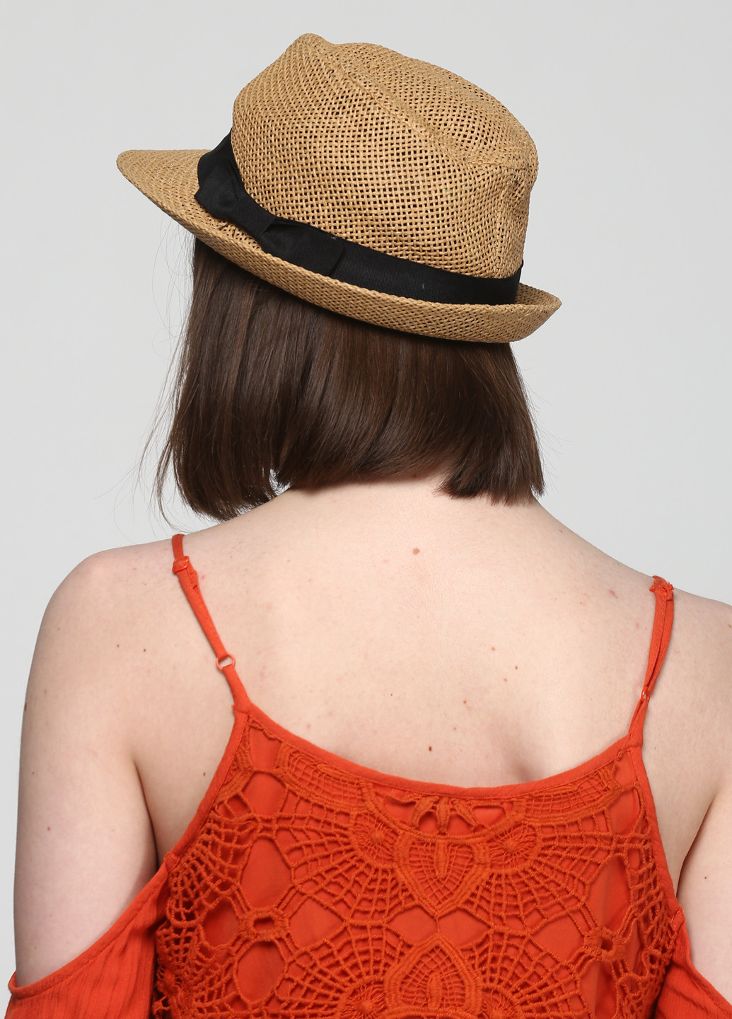 Шляпа Francesca's однотонний бежевий пляжний