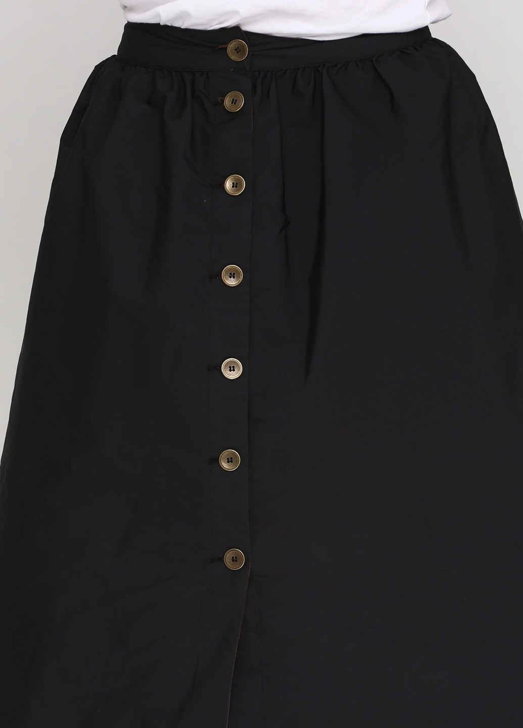 Черная кэжуал однотонная юбка Zara миди