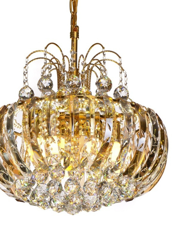 Люстра кришталева підвісна з підсвічуванням велика BCL-386S/3*E14 + 15 LED Brille (253886578)