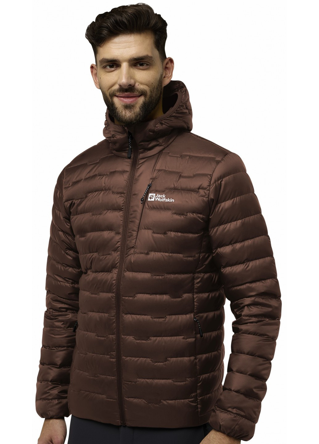 Коричневий демісезонний Пуховик Jack Wolfskin