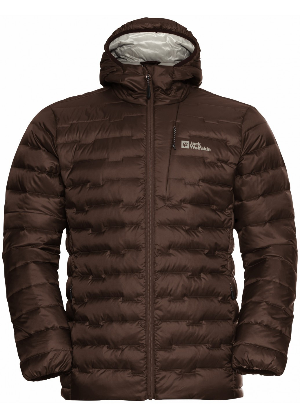 Коричневий демісезонний Пуховик Jack Wolfskin