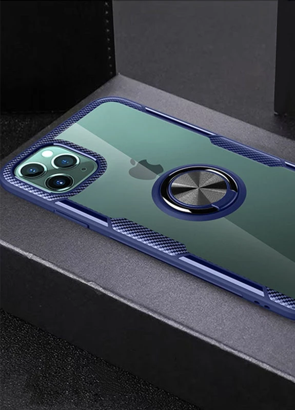 TPU + PC чохол CrystalRing for Magnet (opp) для Apple iPhone 11 Pro (5.8 ') Безбарвний / Синій (is_00000035548_2) Deen (229725849)