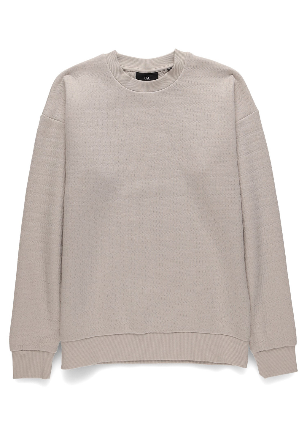 Сіро-бежевий світшот C&A однотонний без декору (366113083)