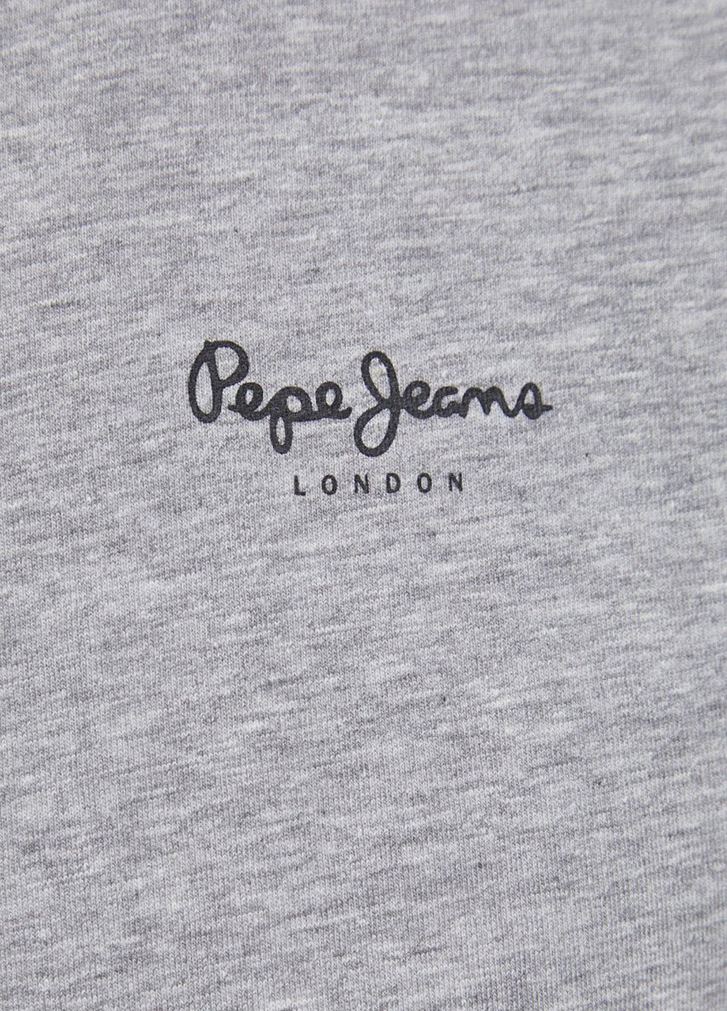 Лонгслів Pepe Jeans London логотип сірий кежуали трикотаж, бавовна