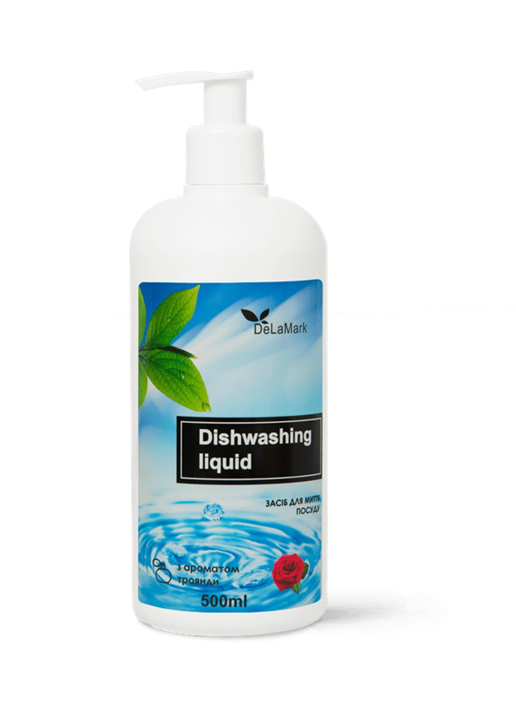 Засіб для миття посуду Троянда 500 мл DeLaMark (252854121)