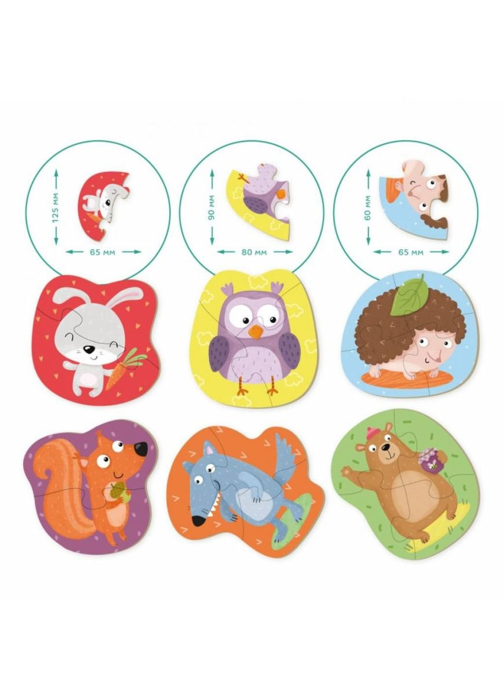 Пазл 2-3-4 елементи Лісові тварини (300195) Dodo (252419500)