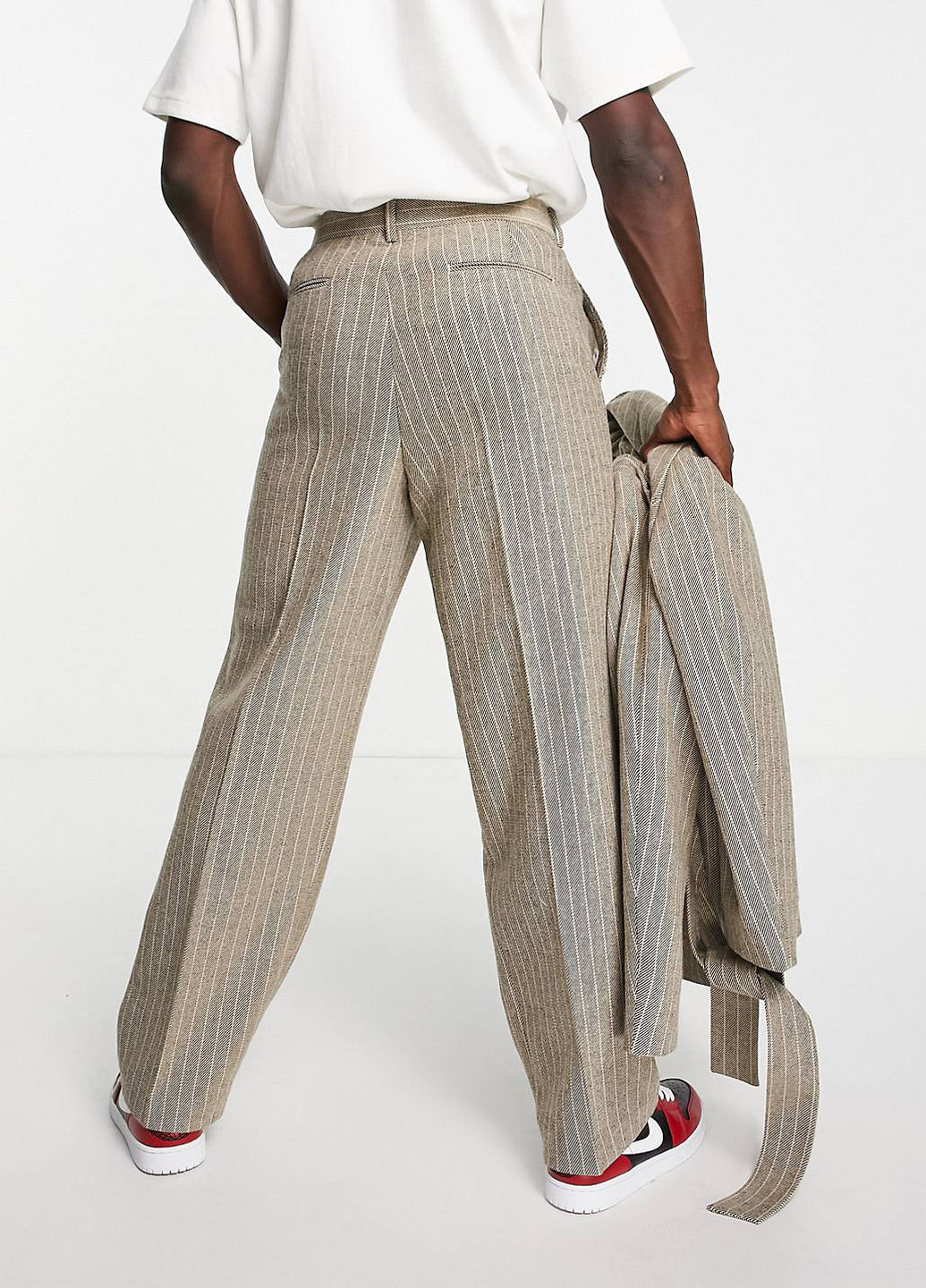 Бежевые кэжуал, классические демисезонные классические брюки Asos