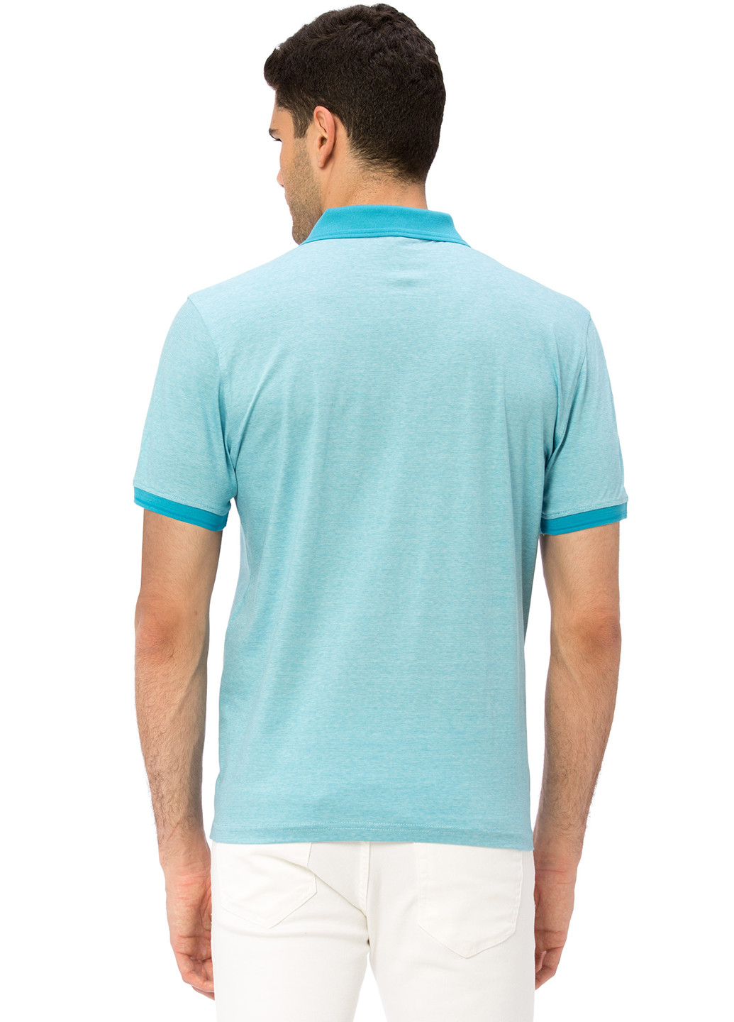 Голубой футболка-поло для мужчин LC Waikiki однотонная