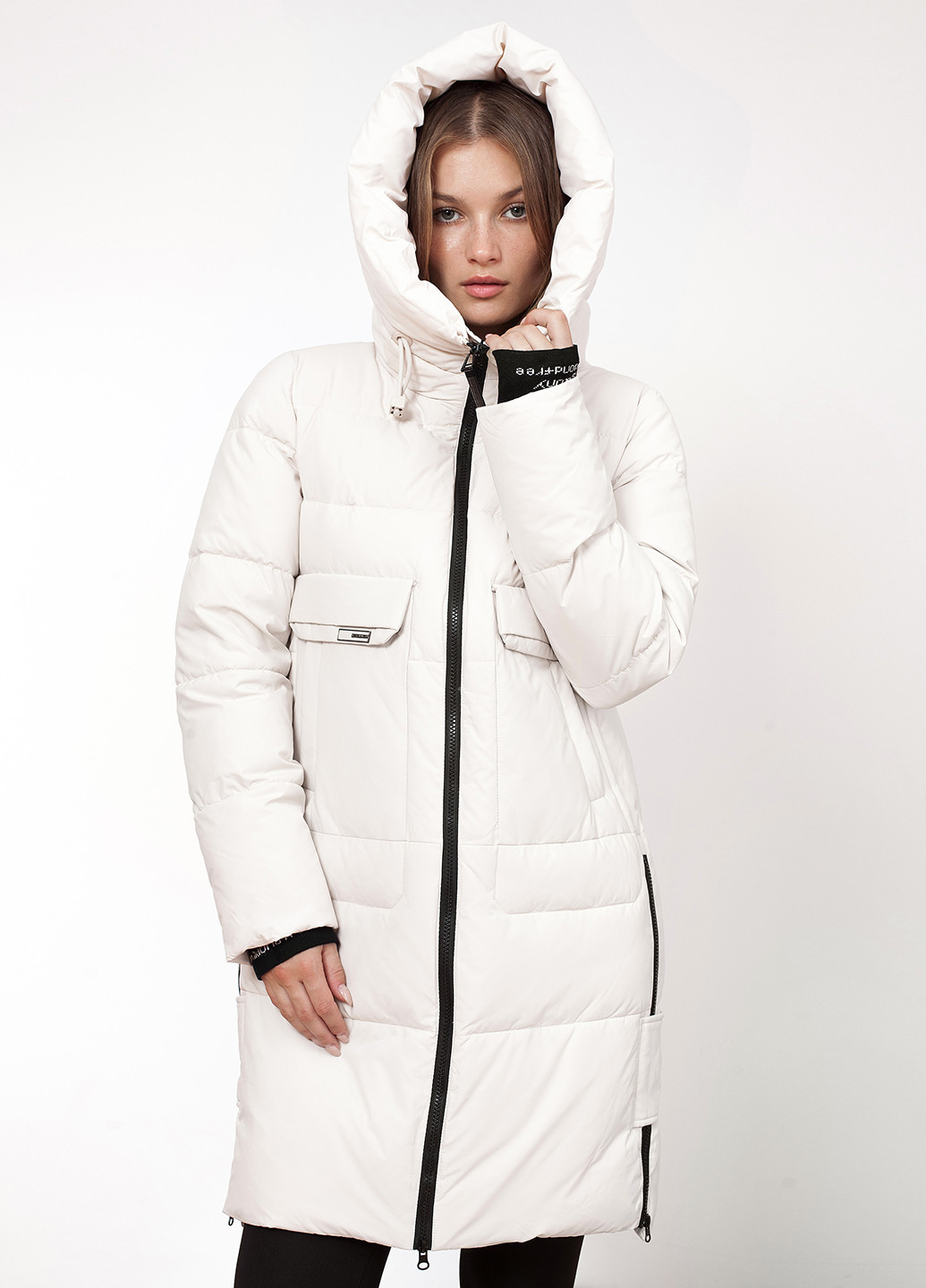 Молочна зимня куртка куртка-пальто Peercat