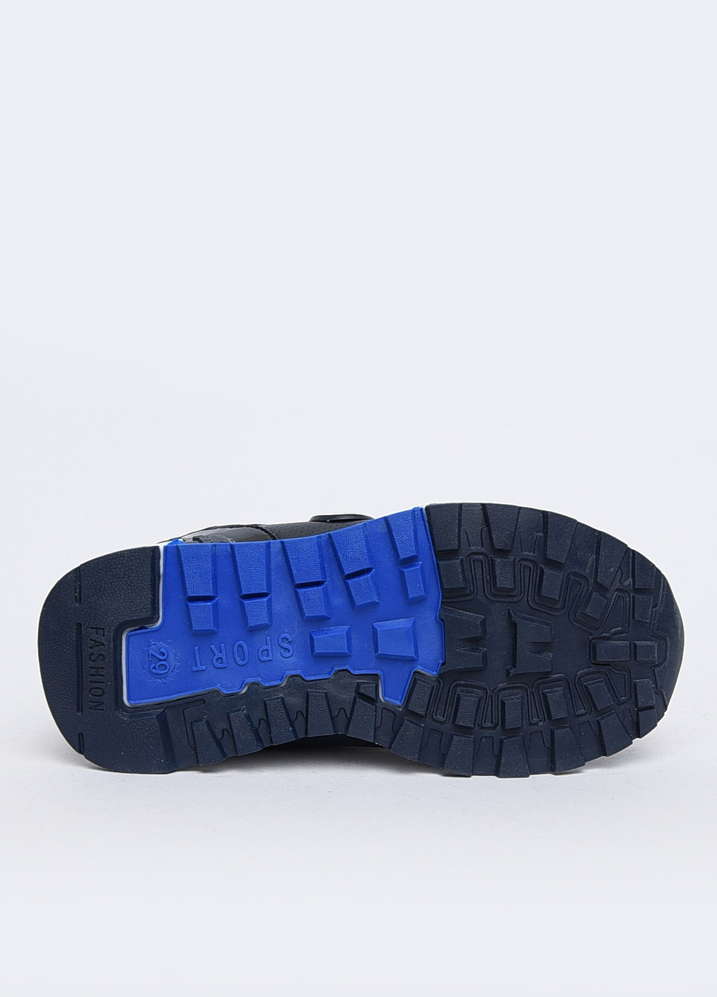 Темно-синие демисезонные кроссовки детские для мальчика на липучке темно-синие Let's Shop