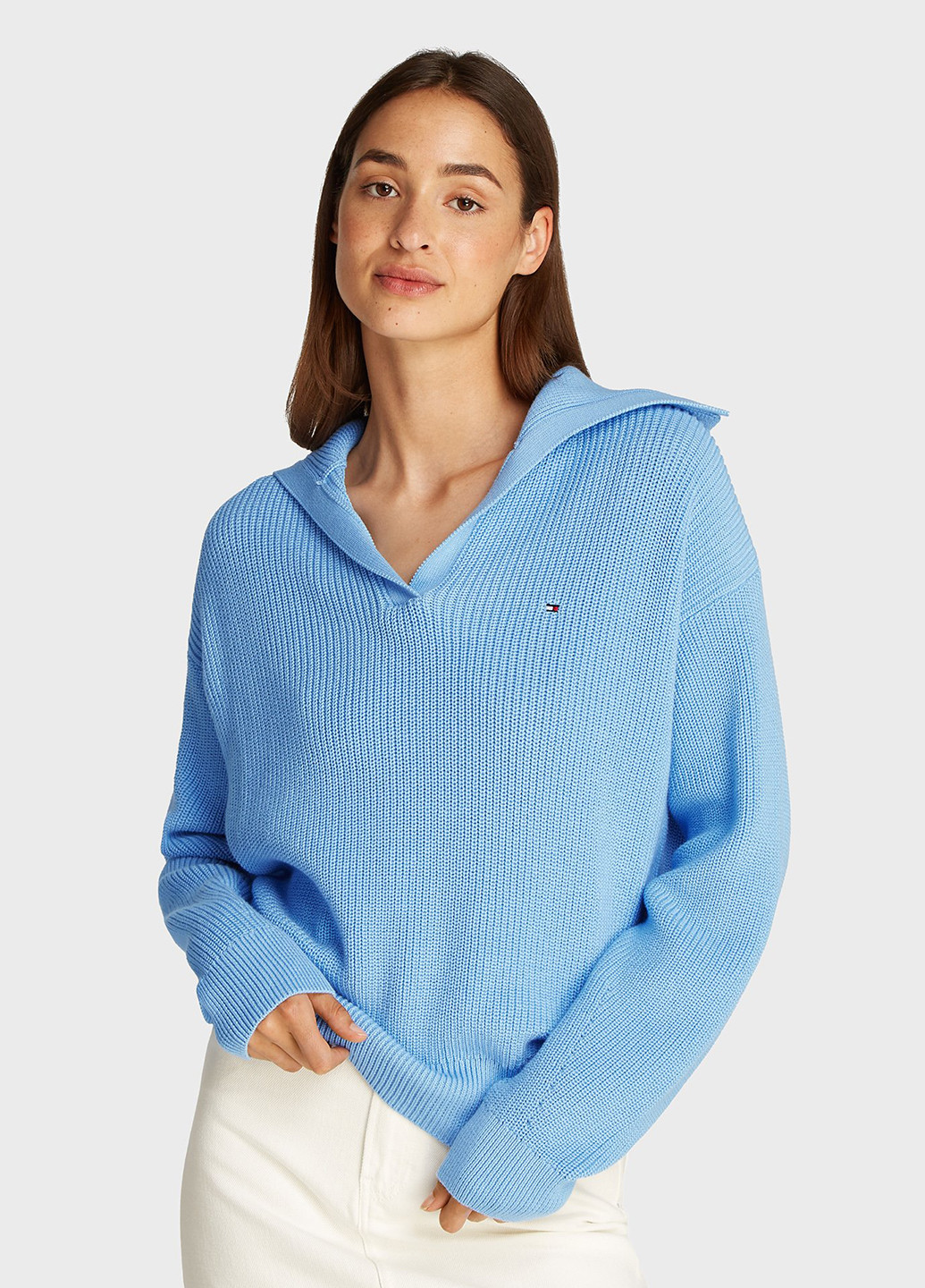 Блакитний демісезонний пуловер пуловер Tommy Hilfiger