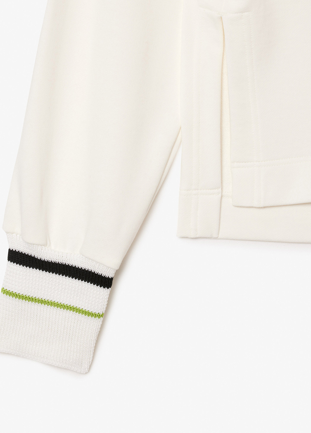 Молочний світшот Lacoste однотонний нашивки (329629196)