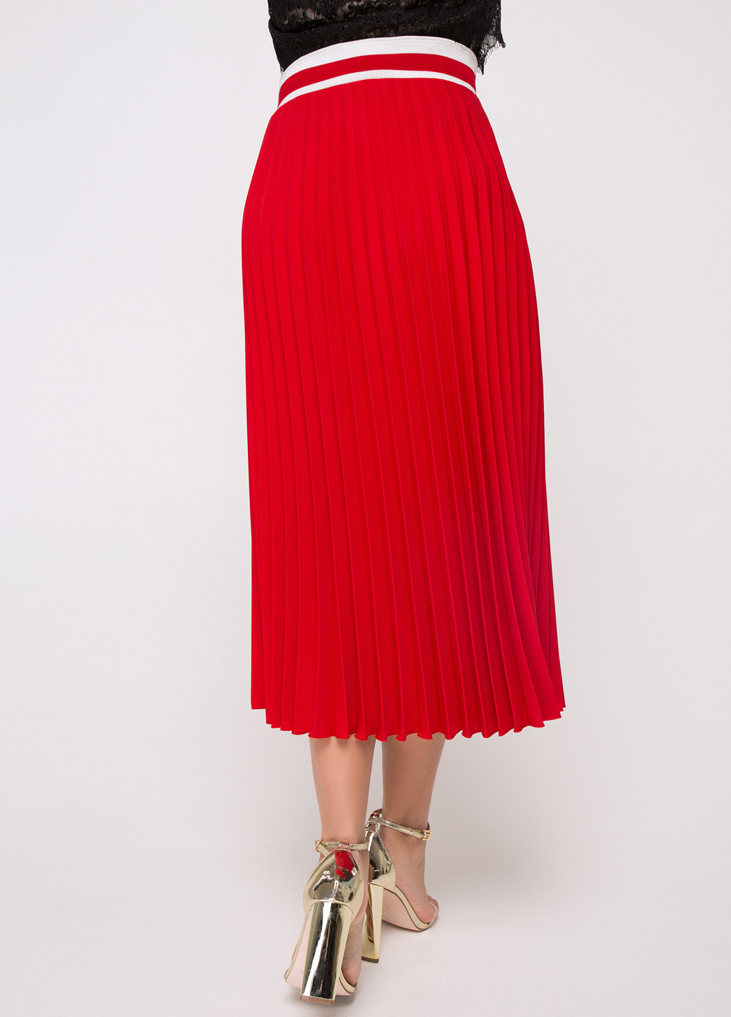 Красная кэжуал юбка Luzana плиссе