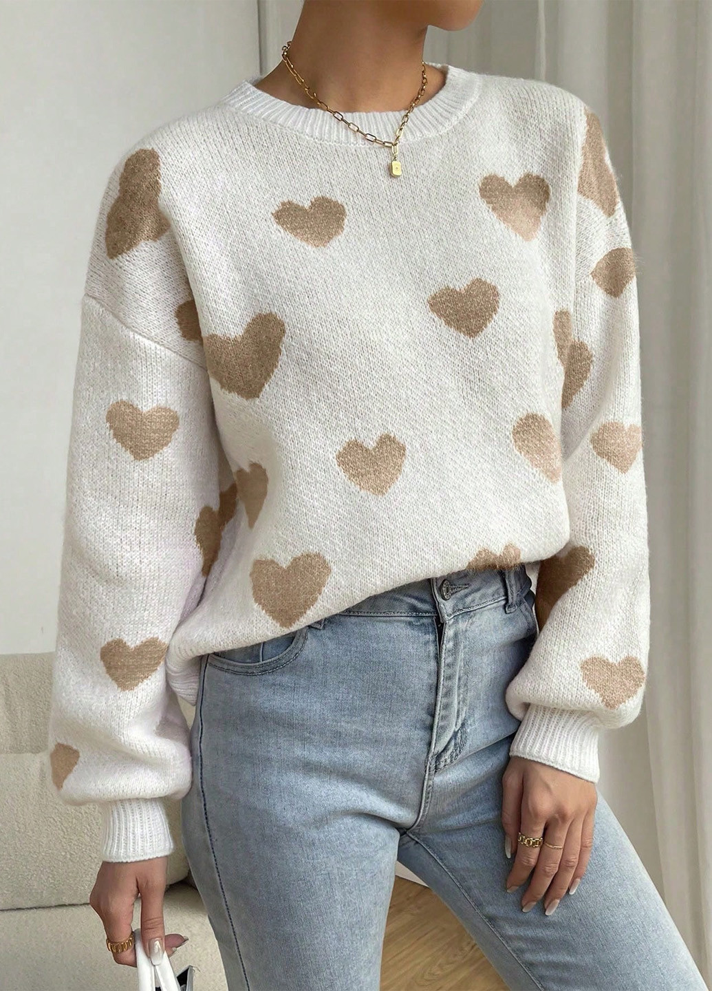 Молочний демісезонний джемпер джемпер SHEIN