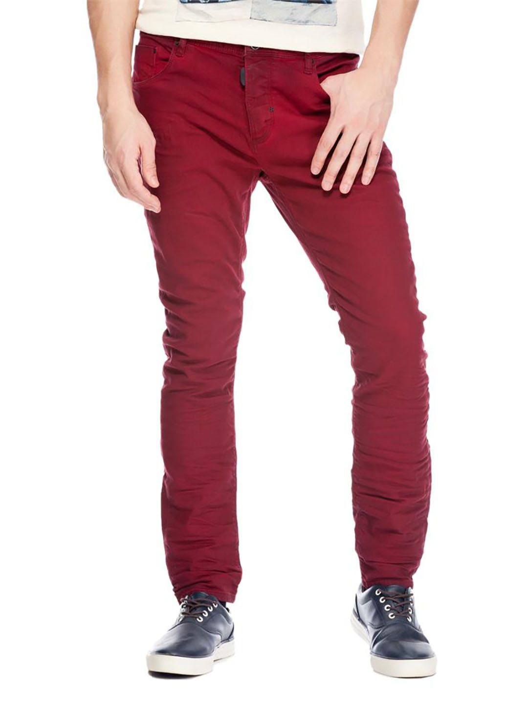 Бордовые демисезонные прямые джинсы Antony Morato