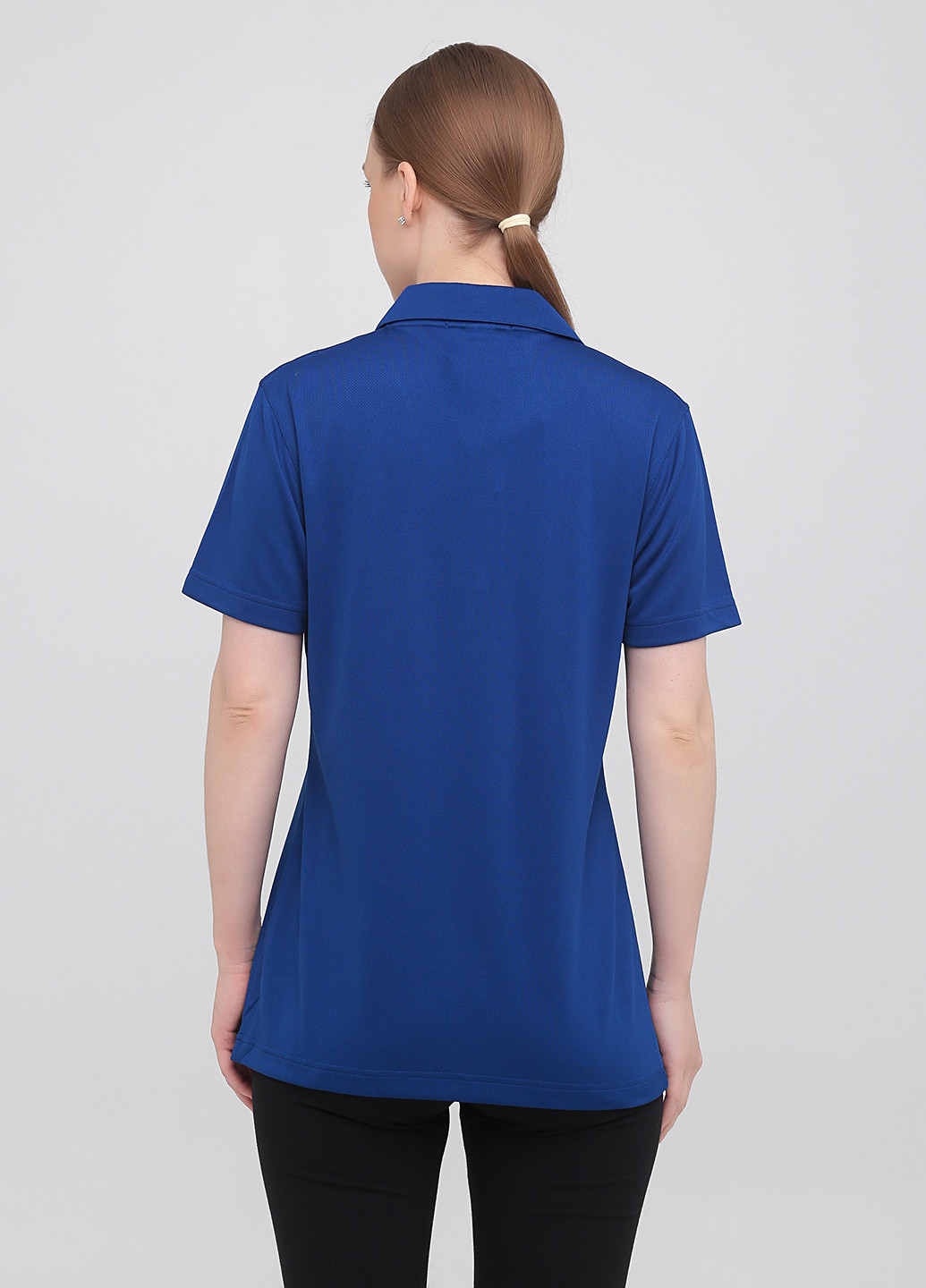 Синяя женская футболка-поло Independent однотонная