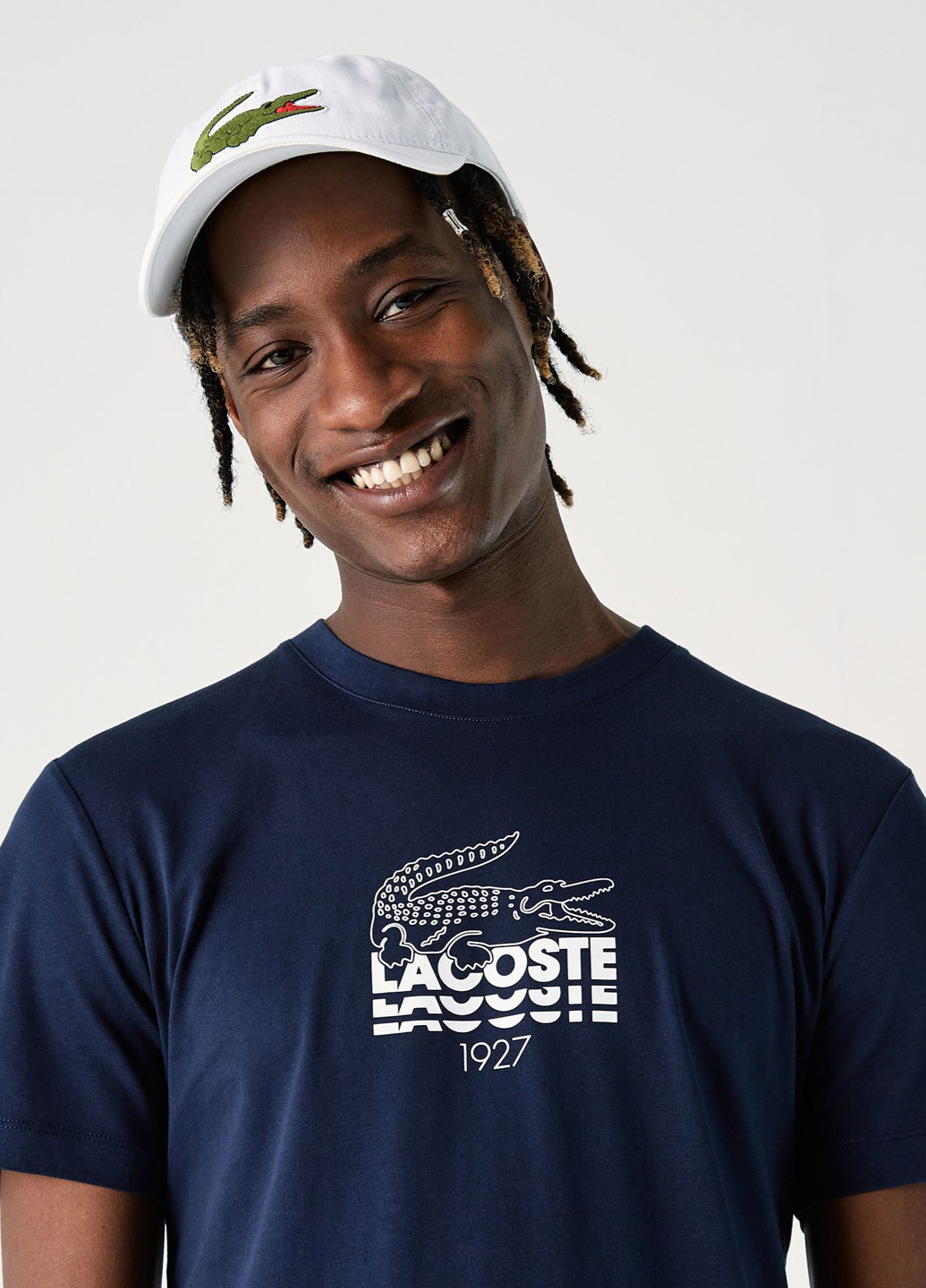 Темно-синяя футболка Lacoste