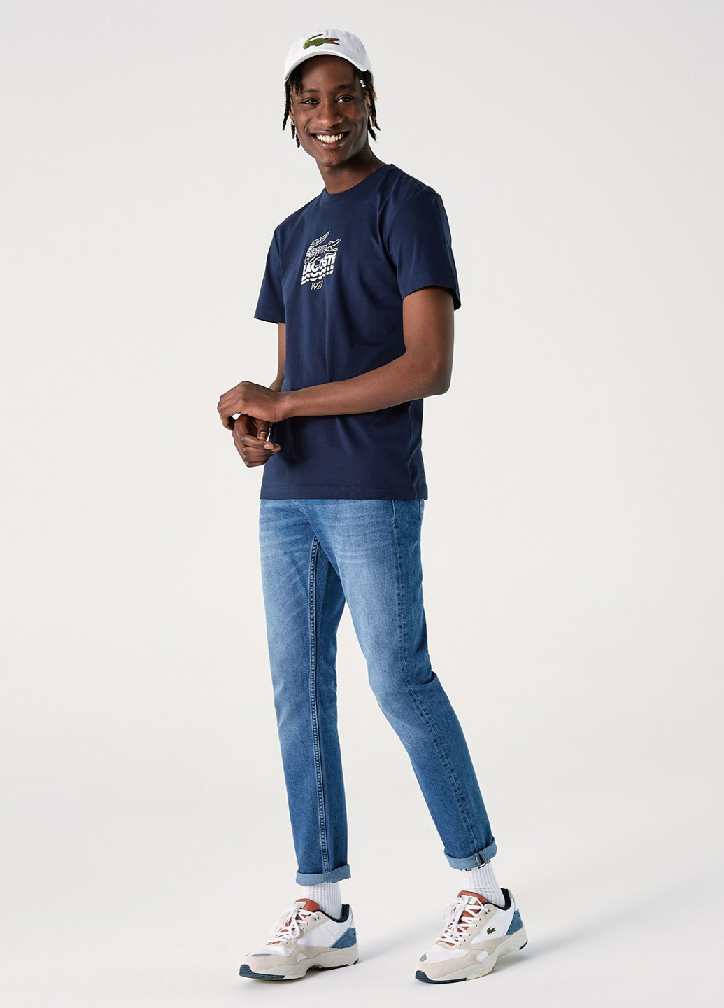 Темно-синяя футболка Lacoste