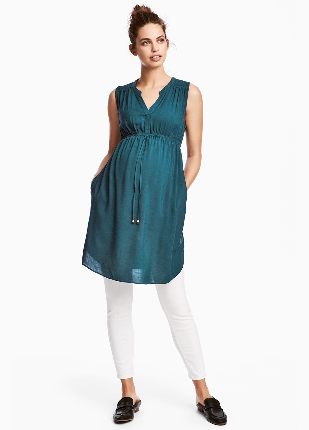 Зеленое кэжуал платье для беременных H&M
