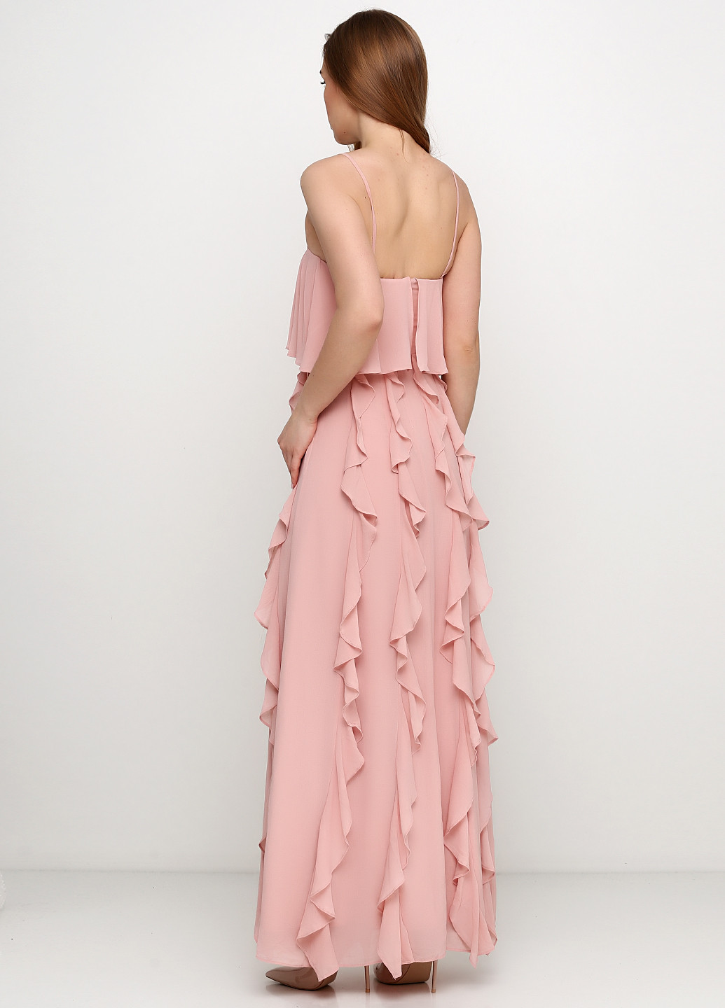 Рожева вечірня плаття, сукня а-силует H&M однотонна
