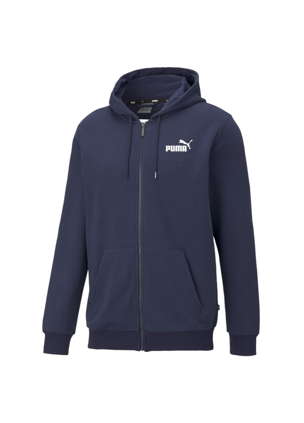 Синяя демисезонная толстовка essentials small logo full-zip men's hoodie Puma