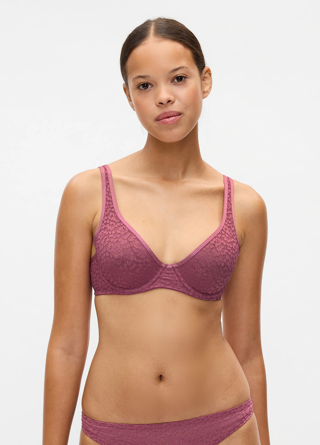 Темно-розовый демисезонный комплект (бюстгальтер, трусики) Gap