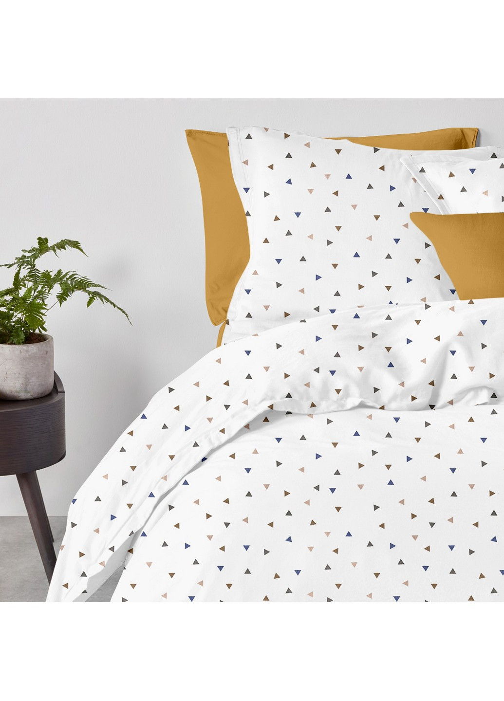 Комплект семейного постельного белья на резинке Delta Color Mustard 2x160x220 см (4822052081754) Cosas (251851681)