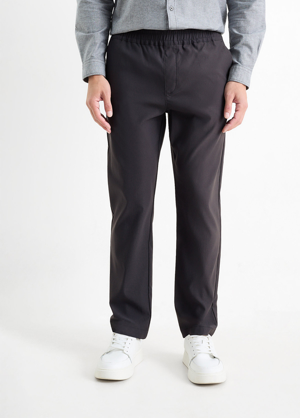 Темно-синие кэжуал демисезонные зауженные брюки C&A