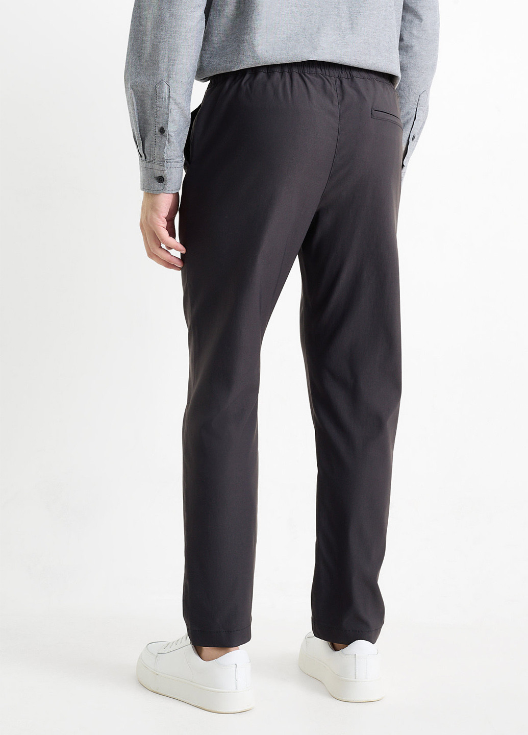 Темно-синие кэжуал демисезонные зауженные брюки C&A