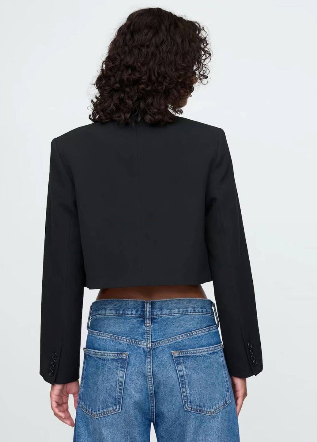 Черный женский жакет Gap однотонный - демисезонный
